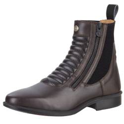 Reit-Stiefelette »LEGACY SZ MILANO« aus weichem Rindsleder | Designt in Italien | Reit-Schlupf-Schuh mit ULTIMA-RS Gummisohle | Komforteinlegsohle | Reißverschluss seitlich | Braun 41 von SUEDWIND FOOTWEAR