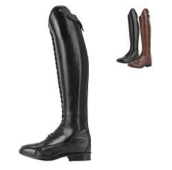 Reitstiefel »LEGACY VENADO« mit Polo-Schnürung | Italienisches Leder | Tolle Passform | Zertifizierte Qualität |Komfort-Einlegsohle | Extra lange Schnürsenkel | Gr. 39 | SMALL-WIDE | Schwarz von SUEDWIND FOOTWEAR