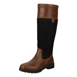 SUEDWIND FOOTWEAR Allwetter Lederstiefel »Milford« | Komforteinlesohle | Robustes Nubuk Oberleder | Wasserfest | Outdoor Boots | Gassigehen, Stall, Reiten | Unisex - Blau-Braun 40 von SUEDWIND FOOTWEAR