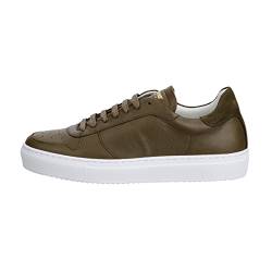 Suedwind® Sneaker Copenhagen - Handmade in Portugal - Premium-Qualität - Kalbsleder aus Italien - Hautverträglich & Atmungsaktiv, Unisex für Damen und Herren, Grün in Gr. 41 von SUEDWIND FOOTWEAR