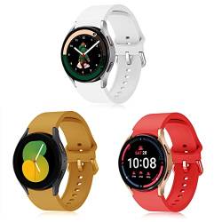 SUGARJAR Keine Lücke Armband Kompatibel mit Samsung Galaxy Watch 6/5/4 40mm 44mm/Watch 6 Classic 43mm 47mm,Nahtlos Sport Silikon Ersatz für Galaxy Watch 5 Pro 45mm/Watch 4 Classic 42mm 46mm von SUGARJAR