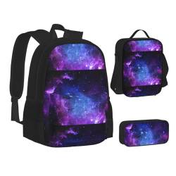 SUHNGE Programmierer Programmiercode Leichte Taschen Isoliert Mittagessen Federmäppchen Büchertasche Sets Rucksack Reise Tagesrucksack, Blue Galaxy, Einheitsgröße von SUHNGE