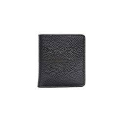 SUICRA Damen Geldbörse Brieftasche Weibliche Kuhleder Frauen Geldbörse Slim Nette Dame Haspe Brieftaschen (Color : Black) von SUICRA