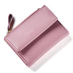 SUICRA Damen Geldbörse Frauen Brieftasche mit Reißverschluss Münze Taschenkarte Slots Weibliche Brieftaschen Damen Geldbörsen kurz (Color : Pink1) von SUICRA