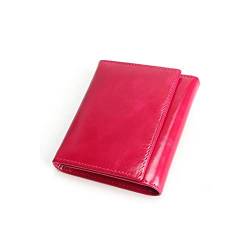 SUICRA Damen Geldbörse Frauen Echtes Leder Brieftasche Öl Wachs Rindsbörsen Geldbörse Frau Dame Clutch Münze Geldbörsen Kartenhalter (Color : Pink) von SUICRA