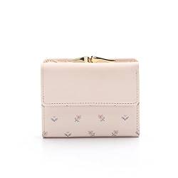 SUICRA Damen Geldbörse Frauen Geldbörse Tasche Damen Clutch Brieftasche Frauen Kurze Karte Brieftasche Münzbeutel (Color : Pink) von SUICRA