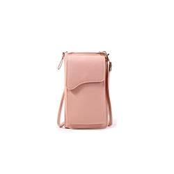 SUICRA Damen Geldbörse Frauenfärbeltasche Multifunktionale Mini-Handy-Tasche (Color : Pink) von SUICRA