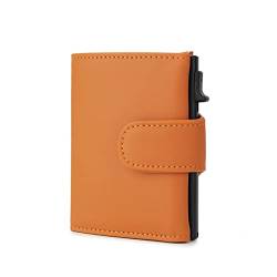 SUICRA Damen Geldbörse Genuine Leather Men Wallets Card Holder Trifold Wallet Money Bags Smart Slim Thin Coin Pocket Wallet Purse (Color : Bruin) von SUICRA