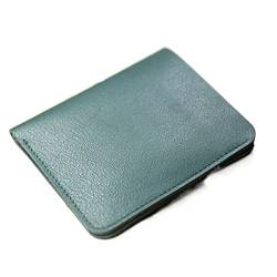 SUICRA Damen Geldbörse Genuine Leather Young Men small Wallet Card Holder Luxury Designer Short Standard Wallets Casual Slim Money Bag Minimalist Purse (Color : Green) von SUICRA