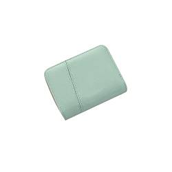 SUICRA Damen Geldbörse Kleine Brieftasche Weibliche Kurze frische Spleiß Reißverschluss Münze Geldbörse Multi-Card Große Kapazität Brieftasche Geldtasche (Color : Green) von SUICRA