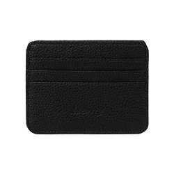 SUICRA Damen Geldbörse Men Leather Thin WalletMoney Credit Card Slim Holder Money Pocket Organizer (Color : Black) von SUICRA