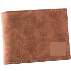 SUICRA Damen Geldbörse Mini Men Luxury Business Wallet Card Holder Man Purse Coin Bag Zipper Gift for Men (Color : Bruin) von SUICRA