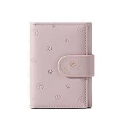 SUICRA Damen Geldbörse Mode druckdesign Trifold Frauen geldbörsen kleine münze pu Leder Mini Kupplung geldbörse Damen kartenhalter Kurze wallter weiblich (Color : Purple) von SUICRA