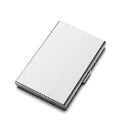 SUICRA Damen Geldbörse Silver Credit Card Holder Black Wallets Metal Holders New Unisex Box Business Creative Multi Purses (Color : Silver) von SUICRA