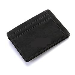 SUICRA Damen Geldbörse Ultra Thin Mini Wallet Men Small Wallet Business Leather Magic Wallets Coin Purse Credit Card Holder Wallets (Color : Black) von SUICRA