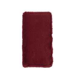 SUICRA Damen Geldbörse Women Long Leather Wallets Winter Plush Zipper Purses Cellphone Money Card Holders Large Capacity Female Handbags Clutch (Color : Wine Red) von SUICRA