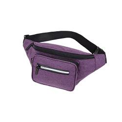 SUICRA-Hüfttaschen Casual Herren Brust Pack Outdoor Sports Laufende Taille Tasche Multifunktionale Handy-Taille Tasche (Color : Purple) von SUICRA