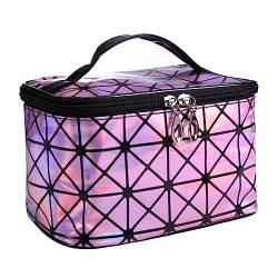 SUICRA Kosmetiktaschen Women Cosmetic Bag Travel Storage Organize Zipper Waterproof Makeup Case Toiletry Bags (Color : Pink) von SUICRA