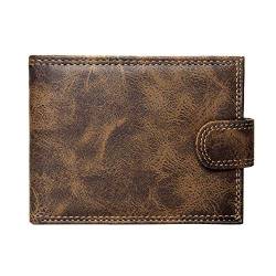 SUICRA Leder-Geldbörse Luxus Herren Geldbörse Leder Bifold Short Brieftaschen Männer Haspe Vintage Männliche Geldbörse Münzbeutel Multifunktionskarten Brieftasche von SUICRA