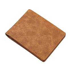 SUICRA Leder-Geldbörse Männer Geldbörse Luxus Leder Solide Slim Kleine Brieftaschen Männer Leder Kurzer Kreditkarteninhaber Münze Geldbörse Business Geldbörsen Männliche Totes (Color : Bruin) von SUICRA