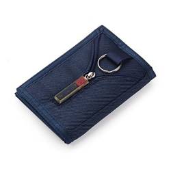SUICRA Leder-Geldbörse Men's Men's Women's Tri-Fold Casual Wallet Young Novelty Money Bag Purse Zipper Coin ID Card Holder Pocket (Color : Blue) von SUICRA