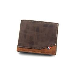 SUICRA Leder-Geldbörse Mode Männer Geldbörse Geld Tasche Solide Farbe Leder Business Kurze Brieftasche Vintage Multi-Card Weiche Geldbörse Münze Tasche (Color : D) von SUICRA