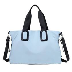 SUICRA Reisetasche Classic Solid Color Travel Bag Large Capacity Tote Bags for Women Shoulder Bag Multi-Function Casual Crossbody Bags (Color : Blue) von SUICRA