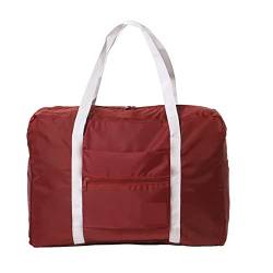SUICRA Reisetasche Large Capacity Travel Bag Laggage Handbags Foldable Travel Suitcase Organizer Waterproof Travel Bag Clothes Unisex Tote Bags (Color : Wine red) von SUICRA