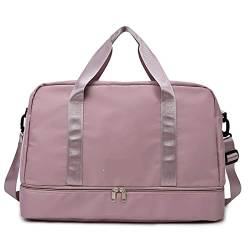 SUICRA Reisetasche Sports Yoga Gym Bag Large Capacity Travel Bag Unisex Dry Wet Separation Shoulder Bag Waterproof Handbags for Women (Color : Pink) von SUICRA