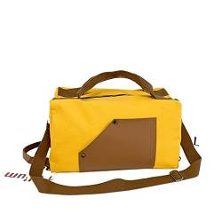 SUICRA Reisetasche Travel Bag Handbag for Women Shoulder Bag Large Capacity Men Messenger Bag Casual Ladies Gym Bag Travel Canvas Backpack (Color : Yellow) von SUICRA