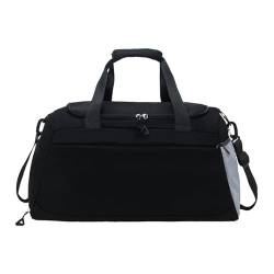 SUICRA Reisetasche Travel Bag Large Capacity Duffel Handbag Shoulder Bag Casual Crossbody Luggage Bag (Color : Black) von SUICRA