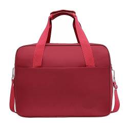 SUICRA Reisetasche Travel Handbag Storage Bag Folding Travel Bag Large Capacity Duffel Bag (Color : Red) von SUICRA