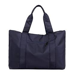 SUICRA Reisetasche Trolley Bag Leisure Waterproof Women Hand-held Travel Bag Portable Large-Capacity Short-Distance Luggage (Color : Blue) von SUICRA
