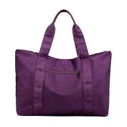 SUICRA Reisetasche Trolley Bag Leisure Waterproof Women Hand-held Travel Bag Portable Large-Capacity Short-Distance Luggage (Color : Purple) von SUICRA