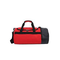 SUICRA Schultertaschen für Herren Sport Nylon Barrel Baketball Tasche Reise Tragen Sie auf Gepäck Duffle Bags Organizer One-Shoulder/Crossbody/Handtaschen (Color : Red) von SUICRA