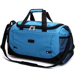 SUICRA Sporttaschen Sports Bag Training Gym Bag Men Woman Fitness Bags Durable Multifunction Handbag Outdoor Sporting Tote for Malea (Color : Blue) von SUICRA