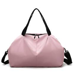 SUICRA Sporttaschen Women Large Capacity Fitness Bag Waterproof Swimming Yoga Sports Bags Gym Training Package Travel Duffel Storage Handbag (Color : Pink Style A) von SUICRA