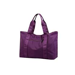 SUICRA Turnbeutel Großkapazität Reise Faltbare Duftsack Outdoor Nylon Reisetasche Messenger Bag Lightweight Yoga Bag Weekend Bag (Color : Purple) von SUICRA