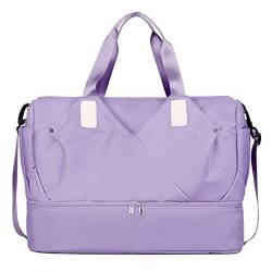 SUICRA Turnbeutel Mädchen weibliches Handgepäck Reise Seesäcke Wochenendtaschen Frauen multifunktionale Sporttaschen (Color : Purple) von SUICRA