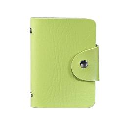 SUICRA Visitenkartenhalter Kartenhalter 24-Bit-Kreditkartenhalter, einfarbiges Kartenetui, Business-ID-Karten-Organizer, tragbar, Männer, Frauen, Geldbörsen (Color : Green) von SUICRA