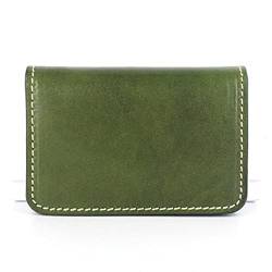 SUICRA Visitenkartenhalter Kartenhalter Visitenkarten-Etui aus echtem Leder, Vintage-Kreditkarten-Geldbörsen, Retro-Mini-Haspen-Geldbörsen, kleine Geldtasche (Color : Green) von SUICRA