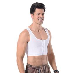 SUIUOI Herren Body Shaper Brust Binder Flache Kompression,Verbergen Gynäkomastie Pullover Brust Binder Kompression Abnehmen Unterhemd,Korsett Tanktops Unterhemden Shapewear Shirt Workout Tank Tops von SUIUOI