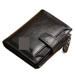 SUKORI Damen Geldbörsen Genuine Leather Men Wallet Coin Purse Small Card Holder Male Wallet Pocket Short Wallet (Color : MBQ3837BH) von SUKORI