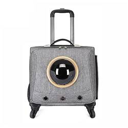 SUKORI Koffer Suitcase Bag 18 inch universal Wheel travel cat Dog Luggage Convenient travel pet case Trolley case von SUKORI