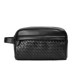 SUKORI Kosmetiktasche Large-Capacity Makeup Bag Leather Cosmetic Bag Men Portable Travel Waterproof Handbags Cosmetic Bag von SUKORI