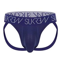 SUKREW - Männer Unterwäsche - Herren Jock - Jockstrap Indigo - Blau - 1 x Größe L von SUKREW