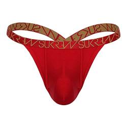 SUKREW - Männer Unterwäsche - Herren String - Bubble Thong Ruby - Rot - 1 x Größe M von SUKREW