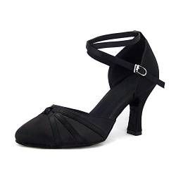 SUKUTU Frauen Geschlossene Zehe Tanzschuhe Latein Salsa Tango Ballroom Tanzen Schuhe für Lady SU026 von SUKUTU