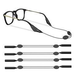 4 Stück Einstellbare Brillenhalterung Universal Fit Sportbrillenhalterung Unisex Sonnenbrillenarmband Sicherheitsbrille Halter von SULIUDAJI