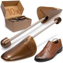 SULPO 10 Paare Schuhspanner Größe 40-44 Schuhstrecker aus Kunststoff, Schuhformer für Damen und Herren mit Metall-Spiralfeder von SULPO